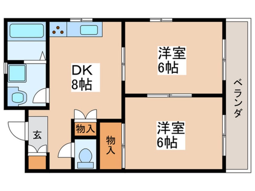 間取図 カーサヴェルデ(201)