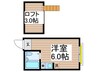 シエロ新検見川 1Rの間取り