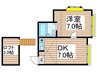 シエロ新検見川 1DKの間取り