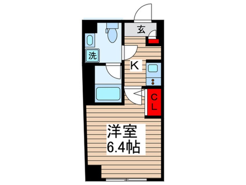 間取図 ﾘﾗｲｱ東京ｲｰｽﾄﾚｼﾞﾃﾞﾝｽ(203)