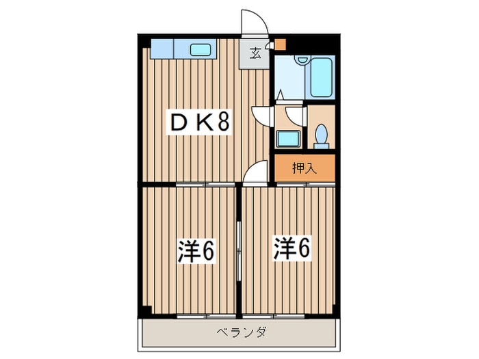 間取り図 メゾン中白根（２Ｆ）