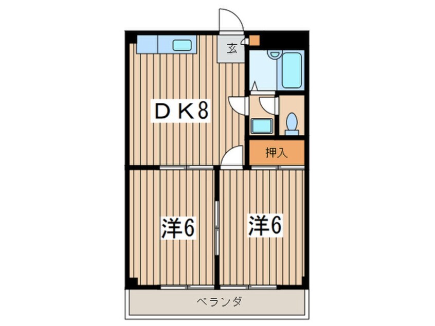 間取図 メゾン中白根（２Ｆ）