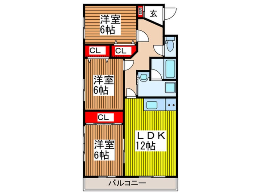 間取図 ディアコート奈良
