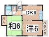 マンション　フジ 2DKの間取り