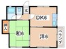 マンション　フジ 2DKの間取り