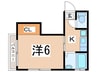 ビラ八重 1Kの間取り