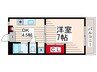 パレド－ルⅡ 1DKの間取り