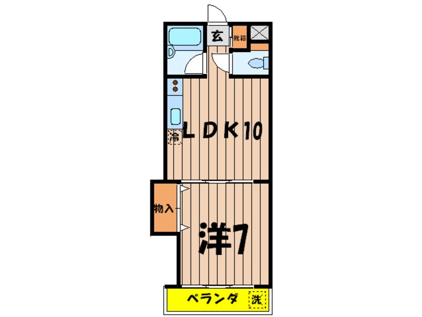 間取図 シャレー祐天寺カワベ第７