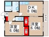 パナタウン白旗Ⅰ 2DKの間取り