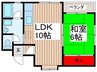 トクダコーポ 1LDKの間取り