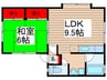 トクダコーポ 1LDKの間取り