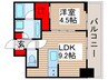 ザ・パークハビオ北千住 1LDKの間取り