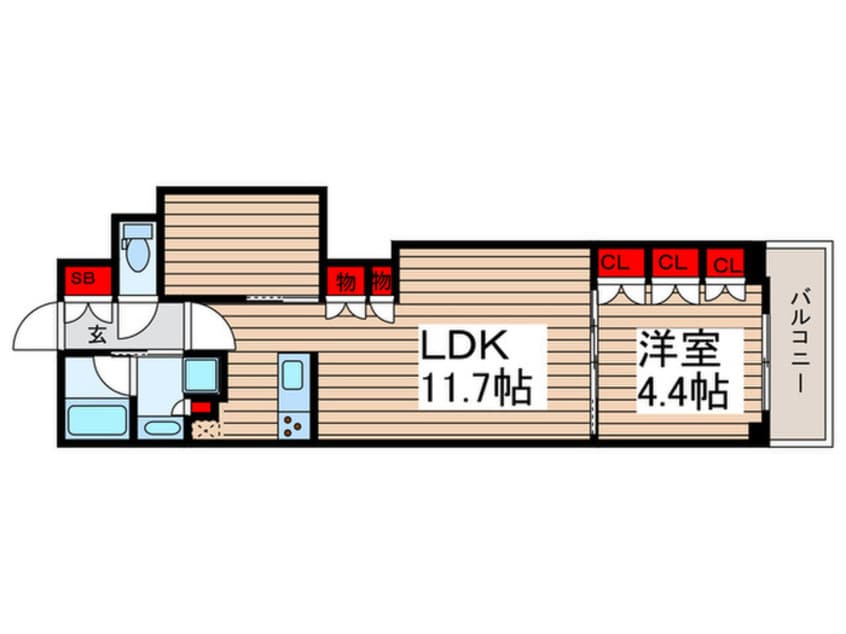 間取図 ザ・パークハビオ北千住
