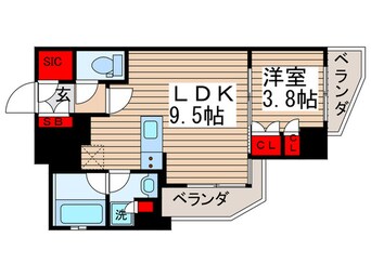 間取図 ﾊﾟｰｸｱｸｼｽ木場ｷｬﾅﾙｳｴｽﾄ