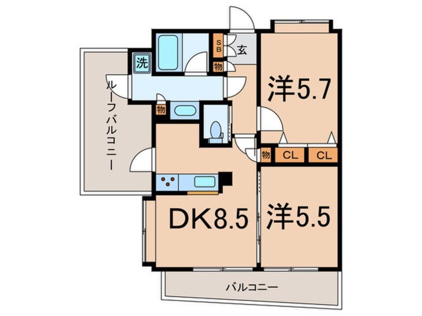 間取図 ヒューマンコート雪谷（403）