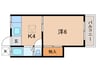 如水荘 1Kの間取り
