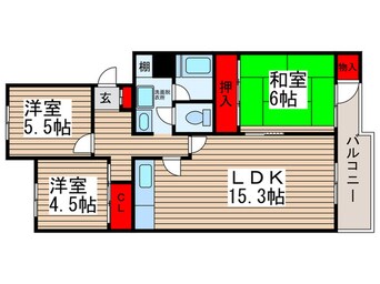 間取図 サングリーン松戸A棟（513）