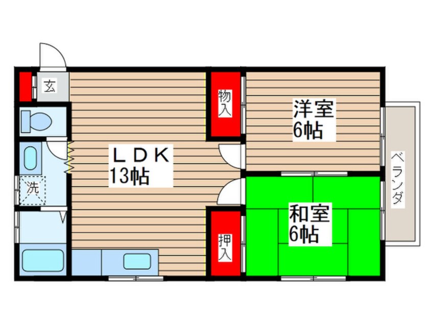 間取図 ハイツアサノ