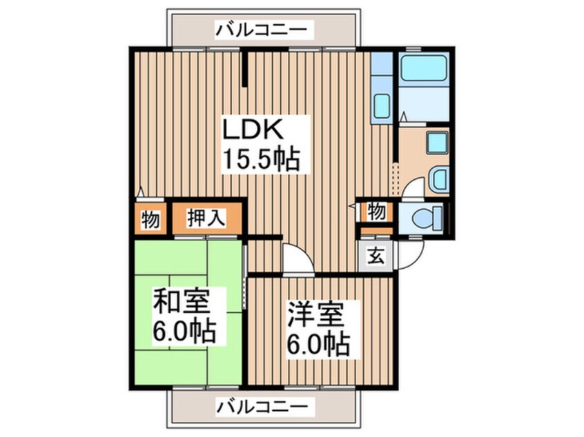 間取図 サンガーデン南町田  Ａ