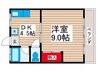 第一サンハイツ 1DKの間取り