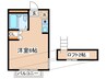 アルファコスモス 1Rの間取り