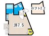 メゾンソレイユ 1Rの間取り