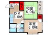 ビューラーＢ 2DKの間取り