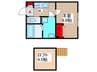 ベル八千代 1Kの間取り
