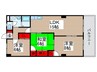 ニュ－松戸コ－ポ　Ｆ棟 3LDKの間取り