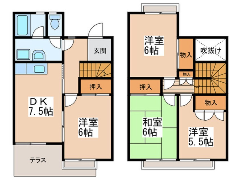 間取図 ビラコモンズE