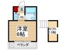 アリエス１ 1Kの間取り