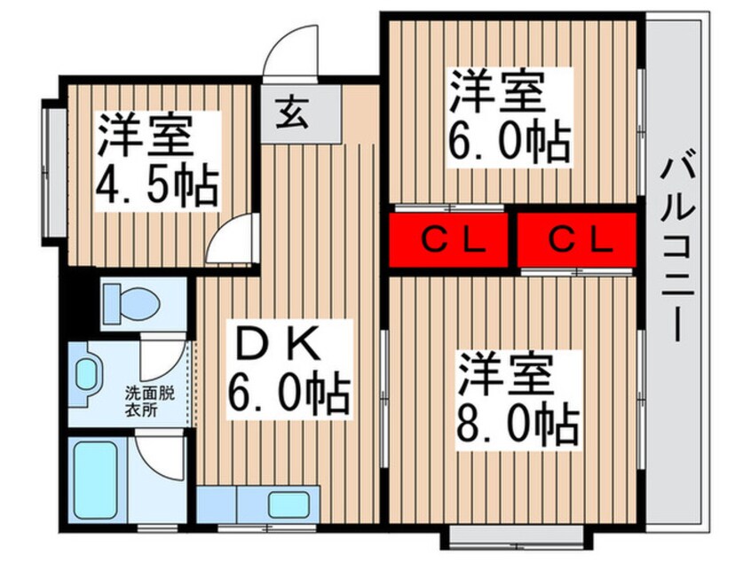 間取図 ニュ－松戸コ－ポ　Ｂ棟