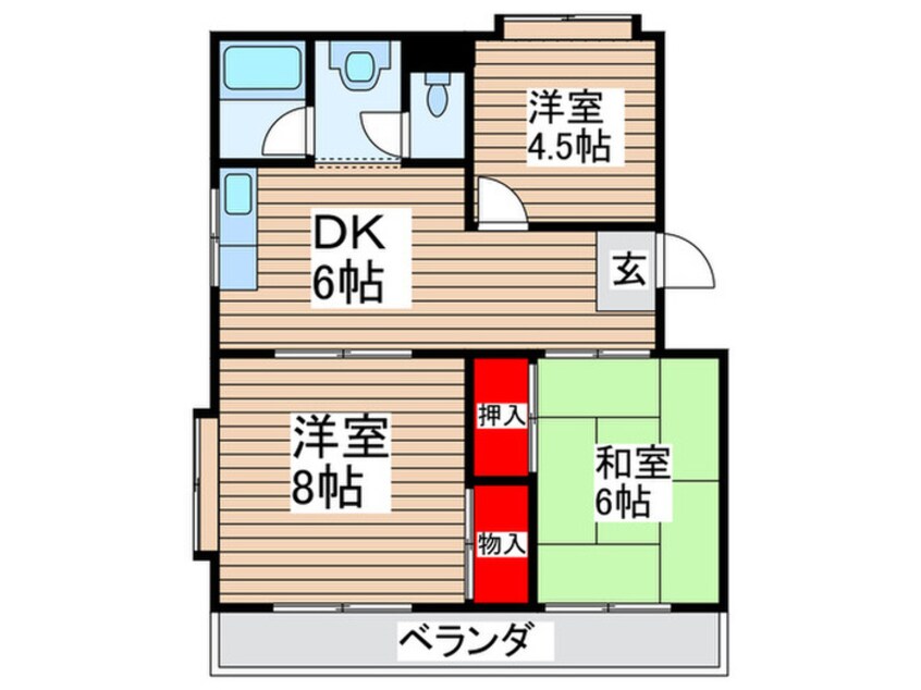 間取図 ニュ－松戸コ－ポ　Ｂ棟