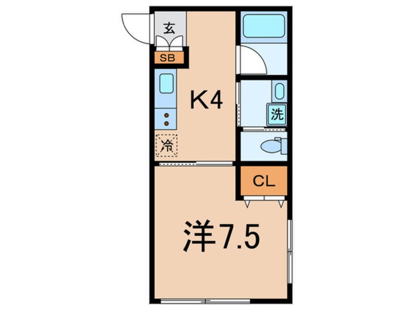 間取図 元芝コ－ヨ－ハイツ
