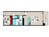 ロイヤルパークス西新井 1LDKの間取り