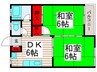 サンハイツ 2DKの間取り