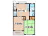 アーバンドエル烏山 2DKの間取り