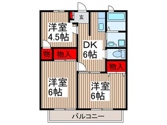 間取図 サンシティハウスB