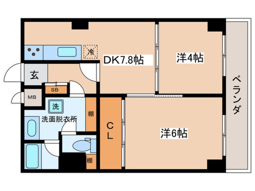 間取図 日神パレステ－ジ東長崎