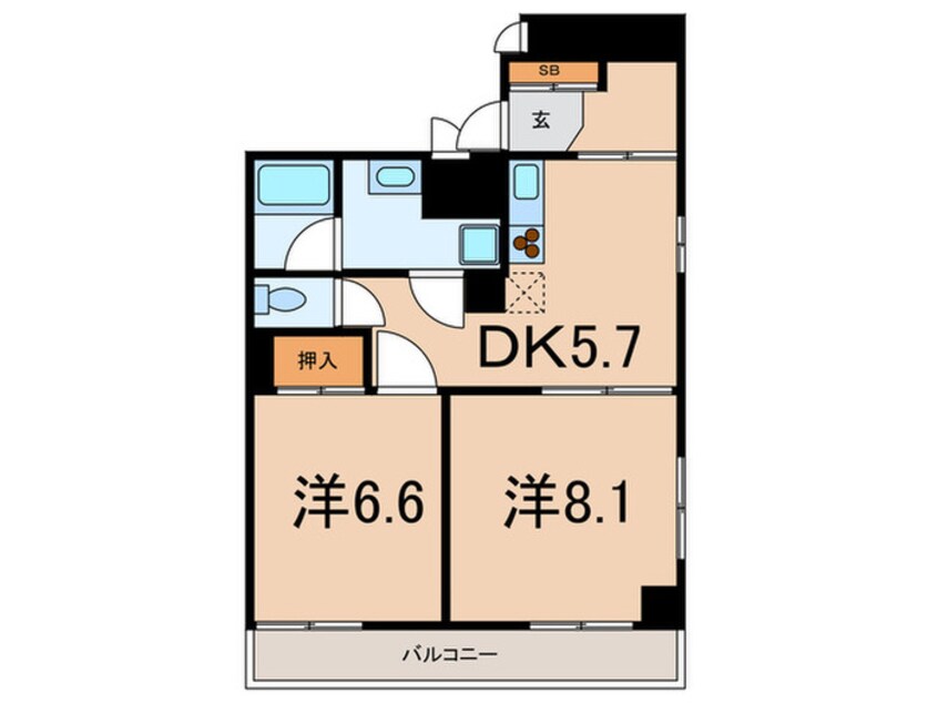 間取図 日神パレステ－ジ東長崎