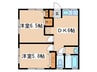 本田荘 2DKの間取り