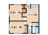 本田荘 2DKの間取り