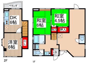 間取図 ハイツ飛鳥