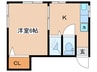 永沼荘 1Kの間取り