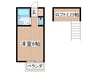 蛍田ハイツ 1Rの間取り