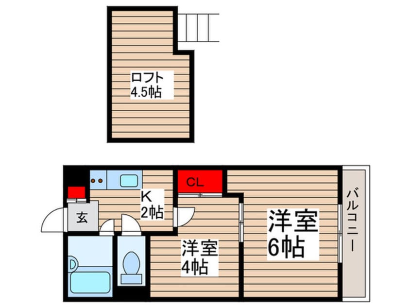 間取図 ジュネパレス柏第１７