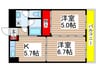 エステートマリン 2Kの間取り