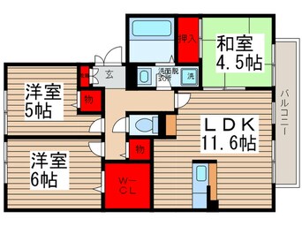 間取図 ウィステリアおゆみ野 Ｅ