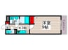ネオハイブリッジ 1Kの間取り
