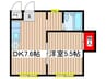 グリ－ンハイツ 1DKの間取り